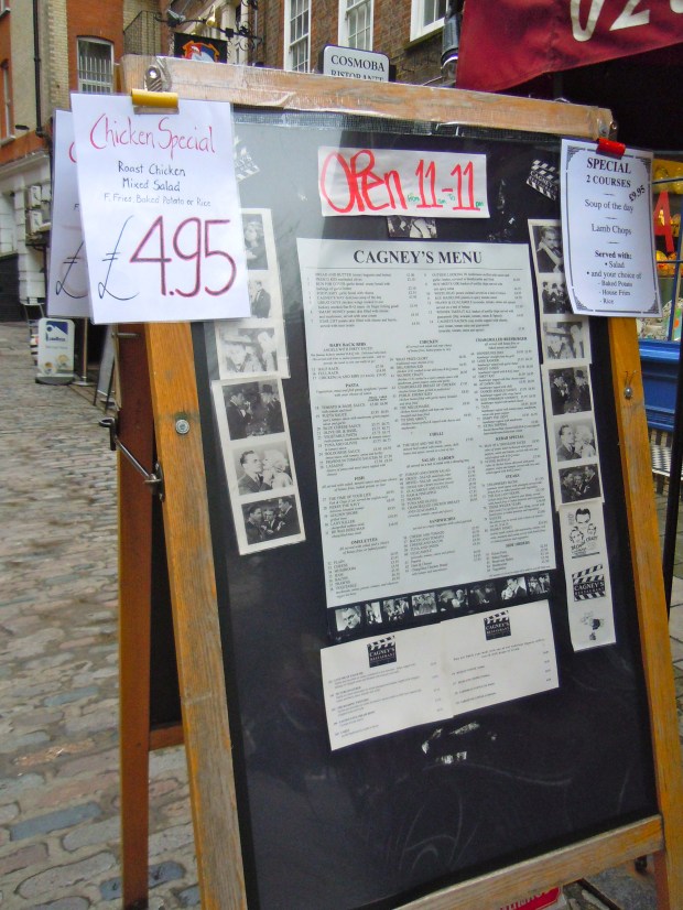 Cagney's, Bloomsbury, London.