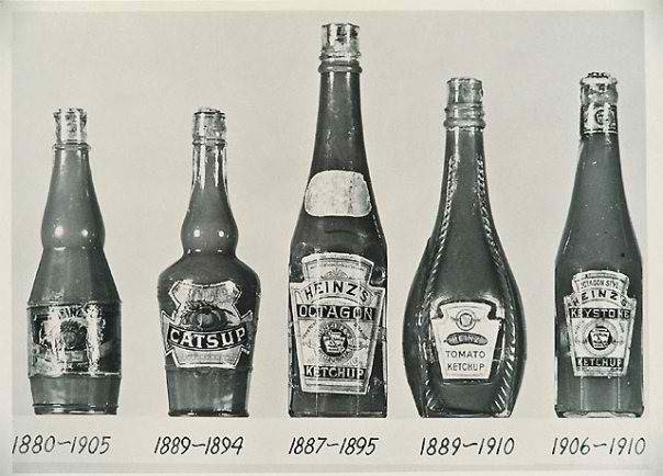 Heinz Ketchup Bottles 1880 to 1910