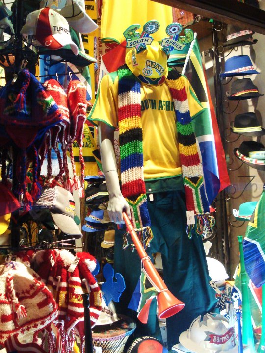 A supporters' shop in Cape Town's Long Street during the 2010 World Cup.
